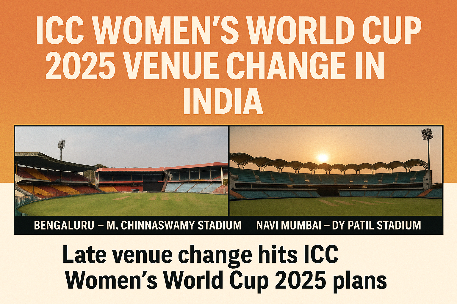 ICC Women’s World Cup 2025 venue change from M Chinnaswamy Stadium to DY Patil Stadium