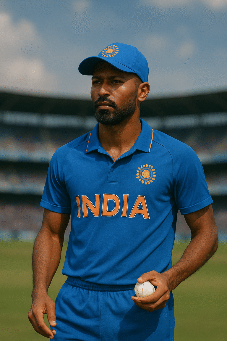 Indian cricket player holding a ball on the field symbolizing the need for a multi format all-rounder in the national team.